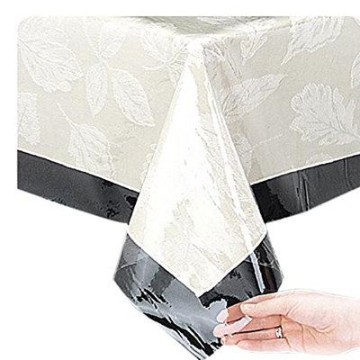 protector tablecloth oval shaped vinyl table